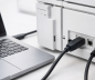 Preview: Cabo USB tipo C para ficha USB 2.0 B, preto, caixa DINIC com orifício europeu, 0,50 m